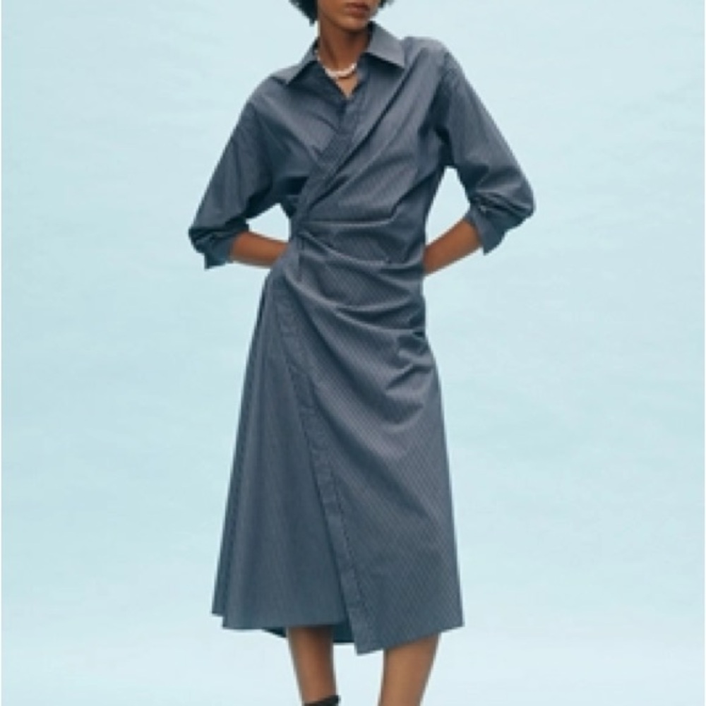 Astr the Label Blue Wrap Dress from Anthropologie